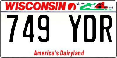 WI license plate 749YDR