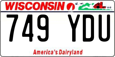 WI license plate 749YDU