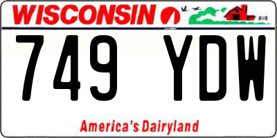 WI license plate 749YDW