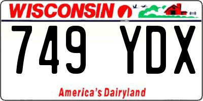 WI license plate 749YDX