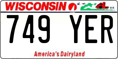 WI license plate 749YER