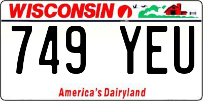 WI license plate 749YEU