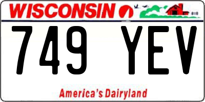 WI license plate 749YEV