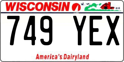 WI license plate 749YEX