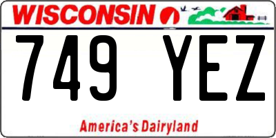 WI license plate 749YEZ