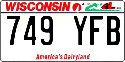 WI license plate 749YFB