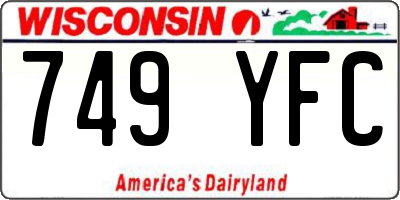 WI license plate 749YFC