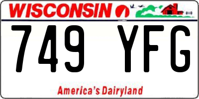 WI license plate 749YFG
