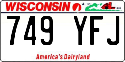 WI license plate 749YFJ