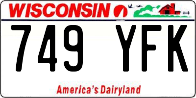 WI license plate 749YFK