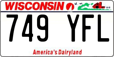 WI license plate 749YFL