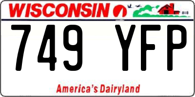 WI license plate 749YFP