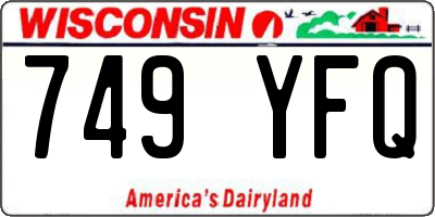WI license plate 749YFQ