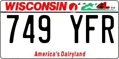 WI license plate 749YFR