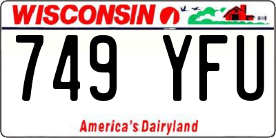 WI license plate 749YFU