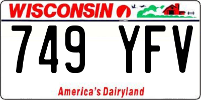 WI license plate 749YFV