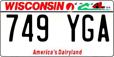 WI license plate 749YGA