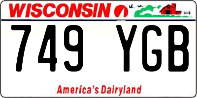 WI license plate 749YGB