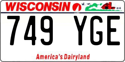 WI license plate 749YGE