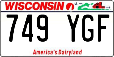 WI license plate 749YGF