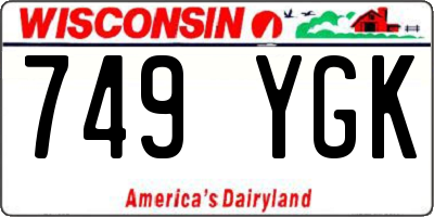 WI license plate 749YGK