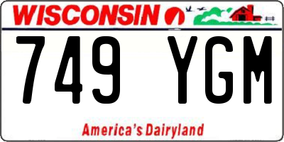 WI license plate 749YGM