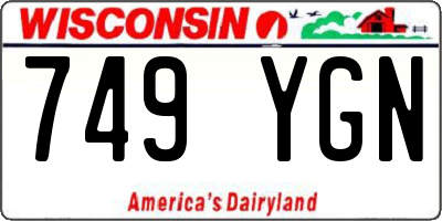 WI license plate 749YGN