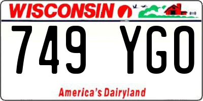 WI license plate 749YGO