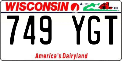 WI license plate 749YGT
