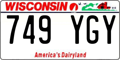 WI license plate 749YGY