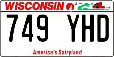 WI license plate 749YHD