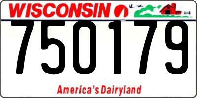 WI license plate 750179