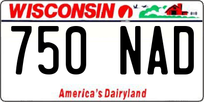 WI license plate 750NAD