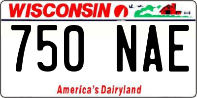 WI license plate 750NAE