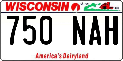 WI license plate 750NAH