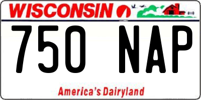 WI license plate 750NAP