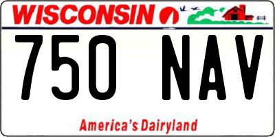 WI license plate 750NAV