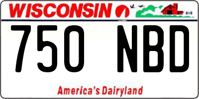 WI license plate 750NBD