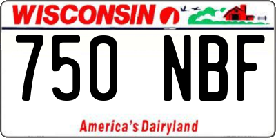 WI license plate 750NBF