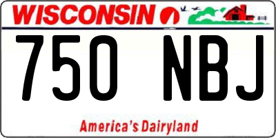 WI license plate 750NBJ