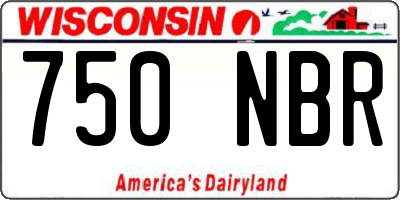 WI license plate 750NBR