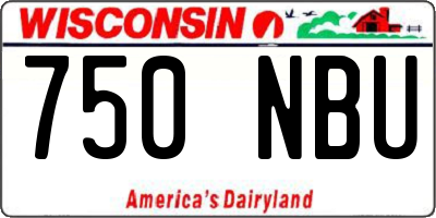 WI license plate 750NBU