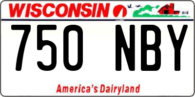 WI license plate 750NBY