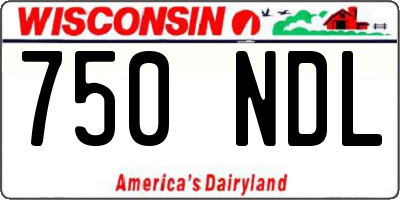 WI license plate 750NDL