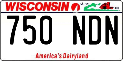 WI license plate 750NDN