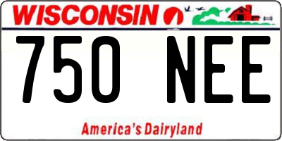 WI license plate 750NEE
