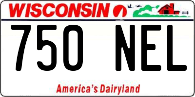 WI license plate 750NEL