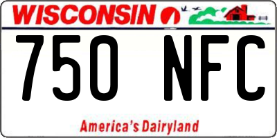WI license plate 750NFC