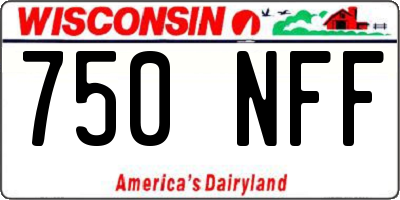 WI license plate 750NFF