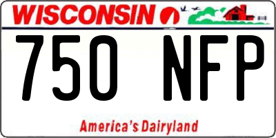 WI license plate 750NFP